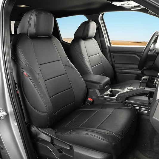 coverdream 4runner Car Seat Covers Full Set for 2025 2026 Toyota 4Runner 5 Seats Pickup Truck Seat Cushion,Fully Covered Luxury Waterproof Leather Seat Protector,Armrest Cover Included(Black)