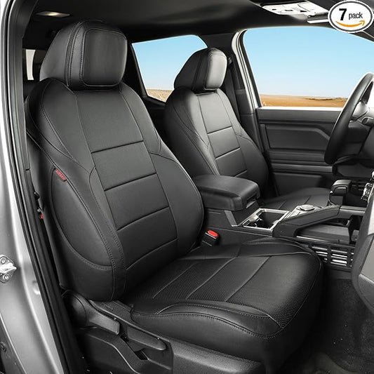 Customized 4runner Seat Covers Full Set for 2025 2026 Toyota 4Runner 7 Seats Pickup Truck Seat Cushion,Fully Covered Luxury Waterproof Leather Seat Protector,Armrest Cover Included(Black)