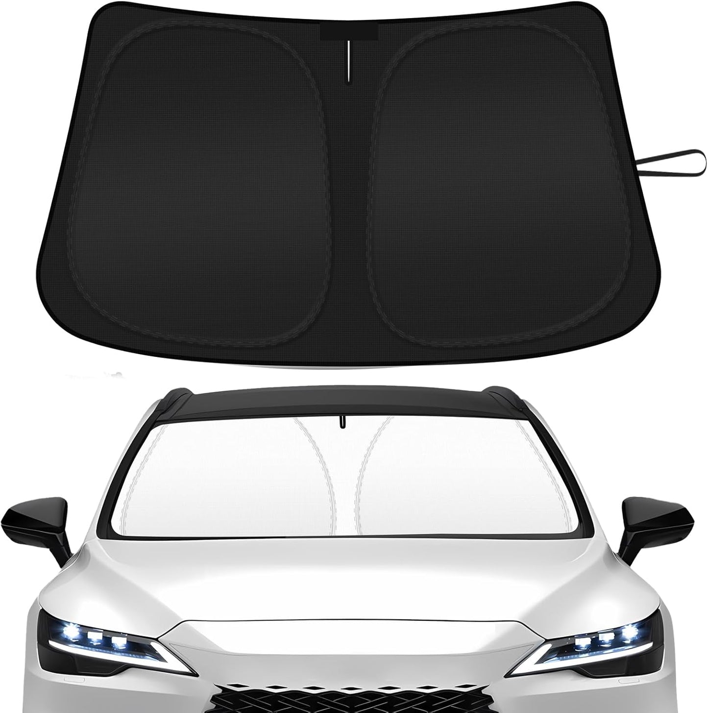 Car Windshield Sun Shade Compatible with 2023 2024 2025 Lexus RX350 RX350F Sport RX350L Accessories Foldable Front Window Sunshade Custom Windshield Cover Sun Visor