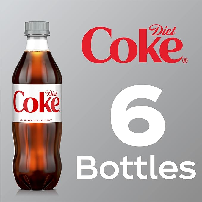 Diet Coke Soda Soft Drink, 16.9 fl oz, 12 Pack