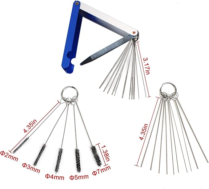 PANGOLIN 10 Pcs Carburetor Adjustment Tool Kit, Carb Adjustment Tool Kit with case, Cleaning Tool and Ignition Spark Tester, Tune-up Adjusting Tool for Common 2 Cycle Carburetor Engine