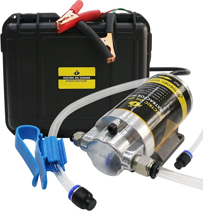 Engine Oil Pump, 12V 100W Electric Oil Extractor Pump Kit, Portable Gear Oil Pump with Pipes, Fluid Suction Transfer Pump for Boats, Cars, RVs, Trucks, Motorcycles, Lawnmowers