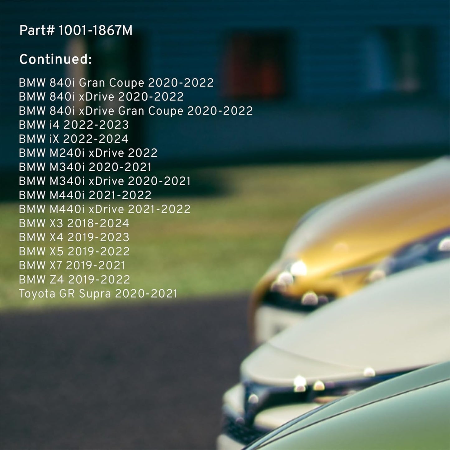 Premium Semi-Metallic Front Brake Pads (1001-1867M) Compatible with 2016-2024 BMW/Toyota (230i/330i/430i/530e/530i540i/740i/840i/GR Supra/i4/iX/M240i/M340i/M440i/X3/X4/X5/X7/Z4 & More)