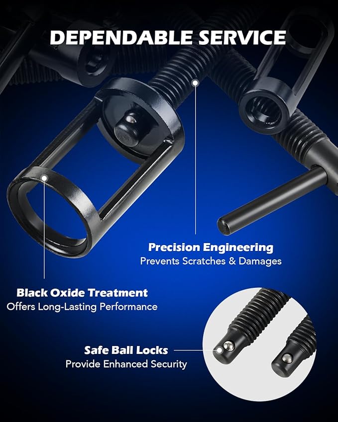 Orion Motor Tech Valve Spring Compressor, 10 Piece Spring Clamp Tool Kit with C Clamp, Collet Pusher Adapters, Extension Rods, and Lever for Car, Motorcycle, ATV, and Small Engine Repairs