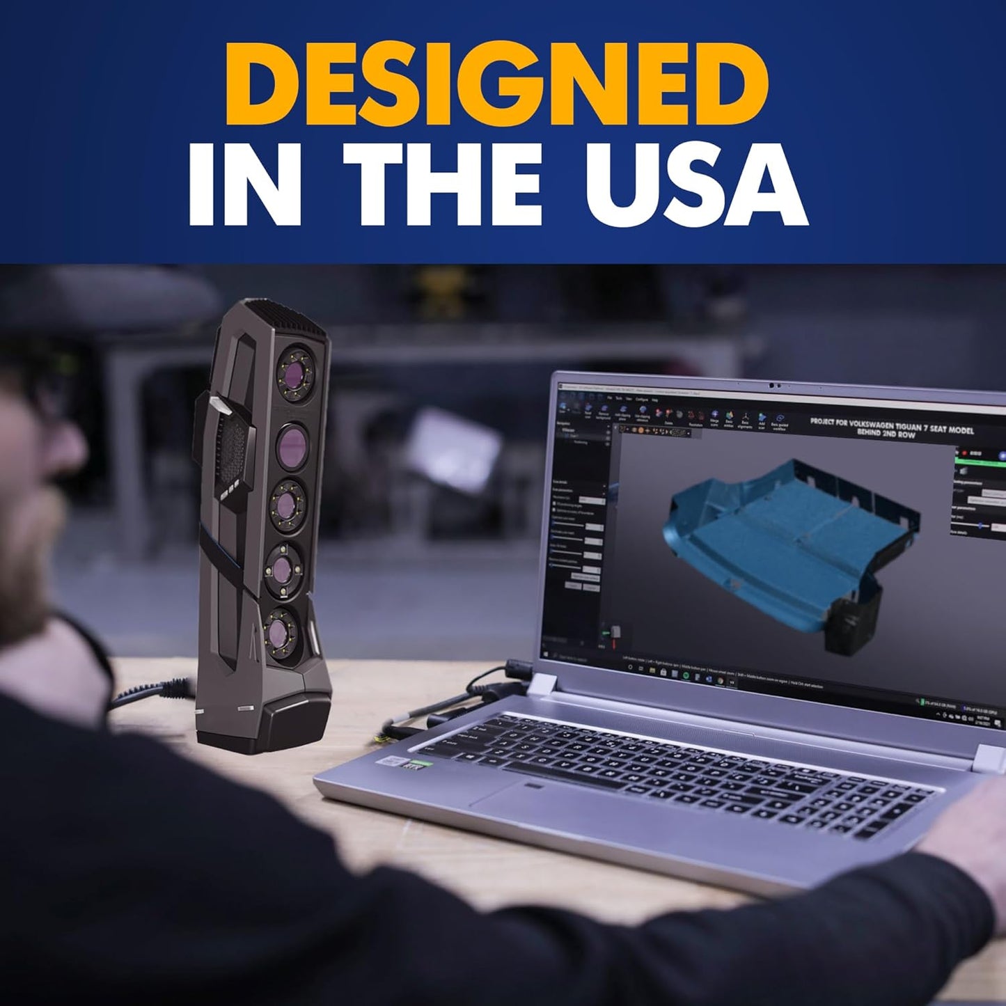 Premium Cargo Liner for Volkswagen Tiguan 5 & 7 Seat Models Trunk Layout Behind 2 Row 2018-2024 - Custom Fit Car Trunk Mat - All-Season Black Cargo Mat - 3D Shaped Laser Measured Trunk Liners