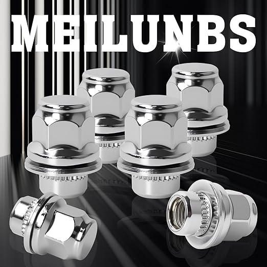 20Pcs M12x1.5 Lug Nuts Chrome Mag Style, Fits Toyota Camry, Prius, Sienna, Lexus IS300, LFA, CT200h - Compatible with 5 & 6 Lug Wheels - 13/16" (21mm) Hex(Chrome)