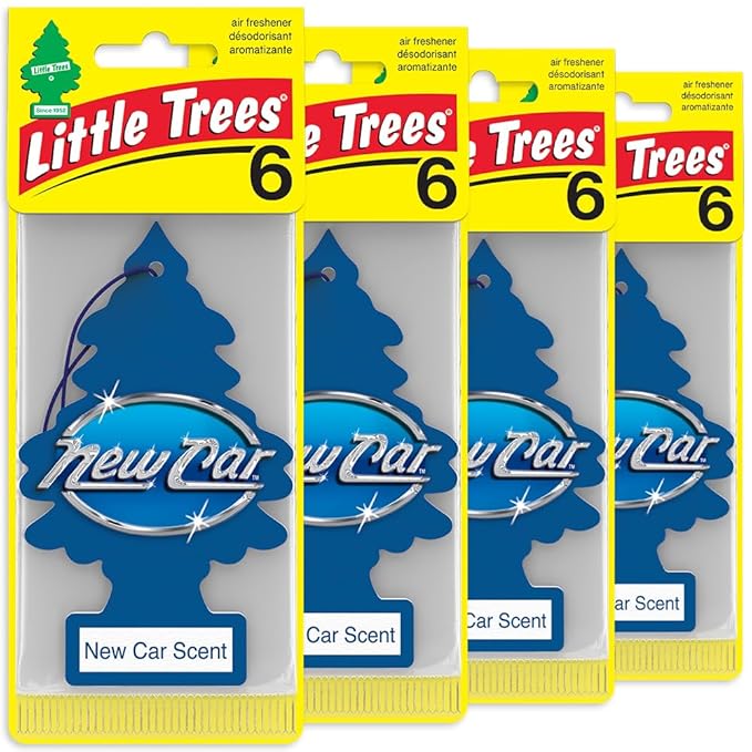 LITTLE TREES Car Air Freshener | Hanging Tree Provides Long Lasting Scent for Auto and Home | New Car Scent, 24 Air Fresheners