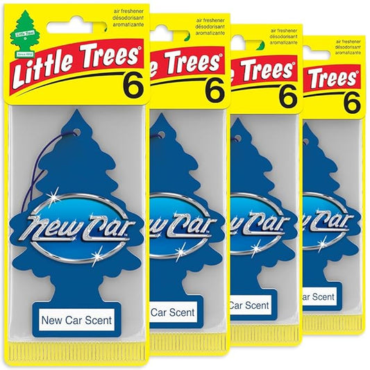 LITTLE TREES Car Air Freshener | Hanging Tree Provides Long Lasting Scent for Auto and Home | New Car Scent, 24 Air Fresheners