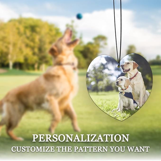 Custom Air Freshener for Car - Double Sided photo Personalized Air Freshener for Car with Multiple Fragrances Decorations for Wardrobe, Bathroom,Hanging Ornaments (Unique Scented Gift) (Heart)