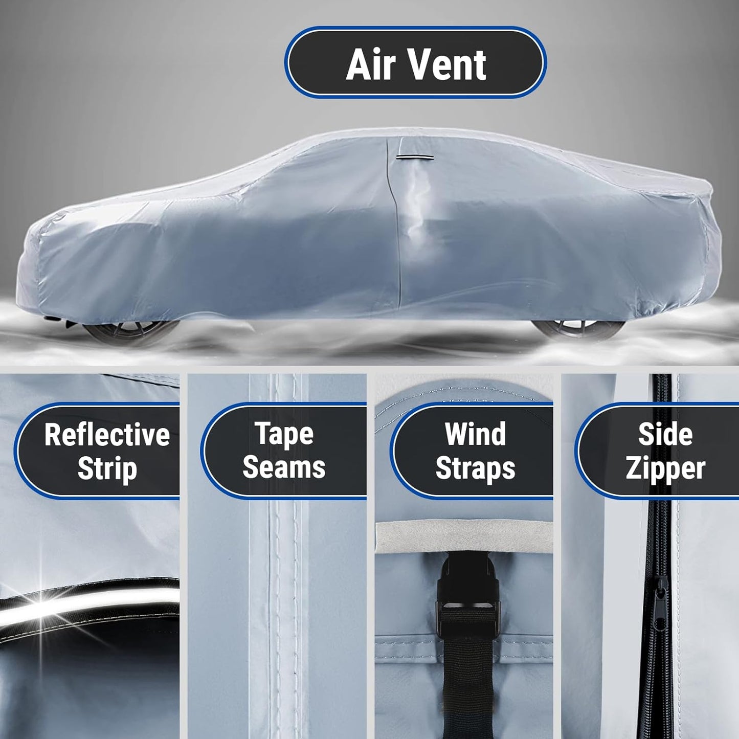 iCarCover Premium Car Cover for 1964-1972 Buick Skylark 2-Door Heavy Duty Waterproof All-Weather Automobiles Custom Fit Indoor Outdoor UV Snow Protection Covers with Straps and Bag