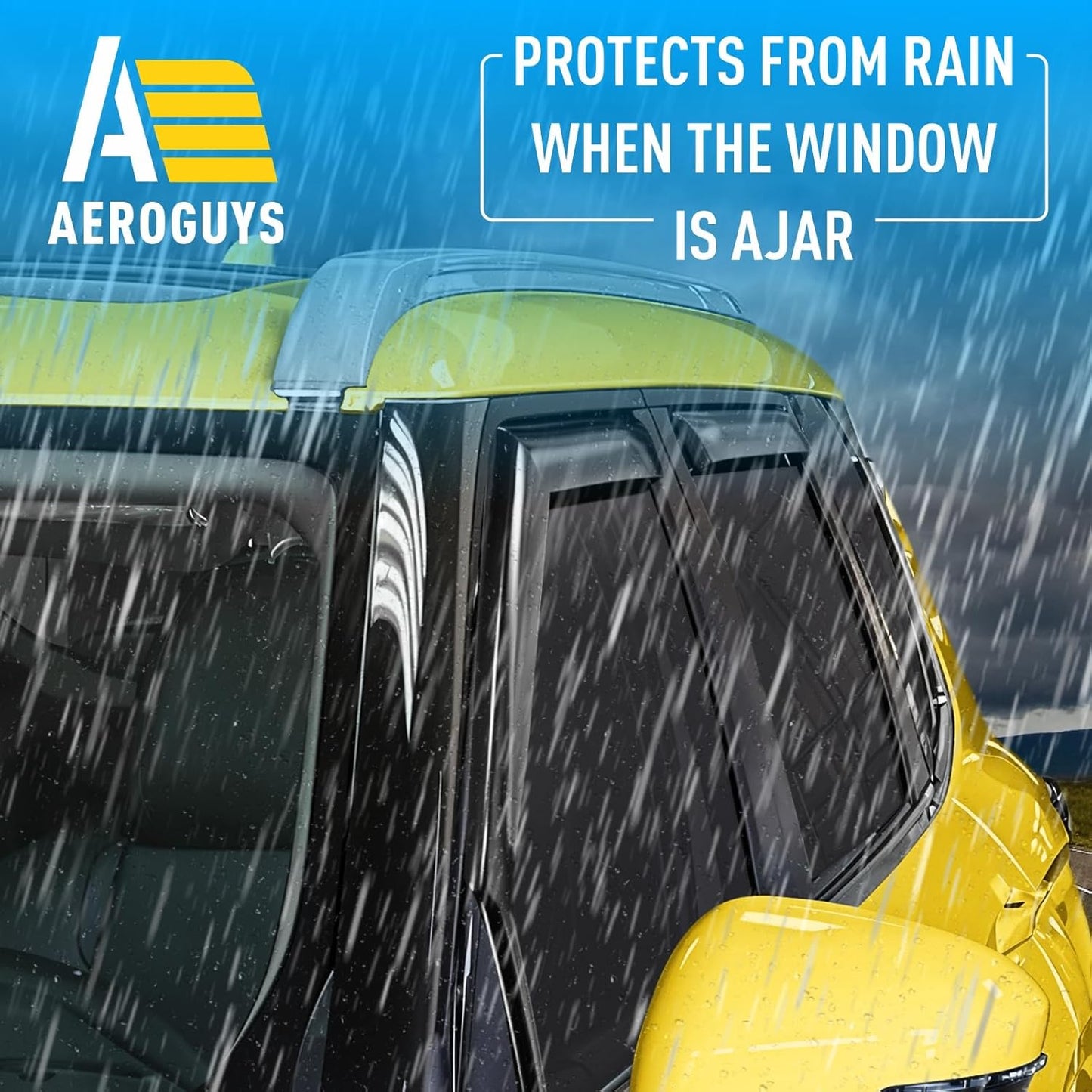 Extra Durable Window Deflectors in-Channel Window Visors Rain Guards Fit for Mitsubishi Outlander 2022-2025, Sun Visors, Wind VentVisors, Vent Shades, Exterior Car Accessories - 4 pcs. AG0848