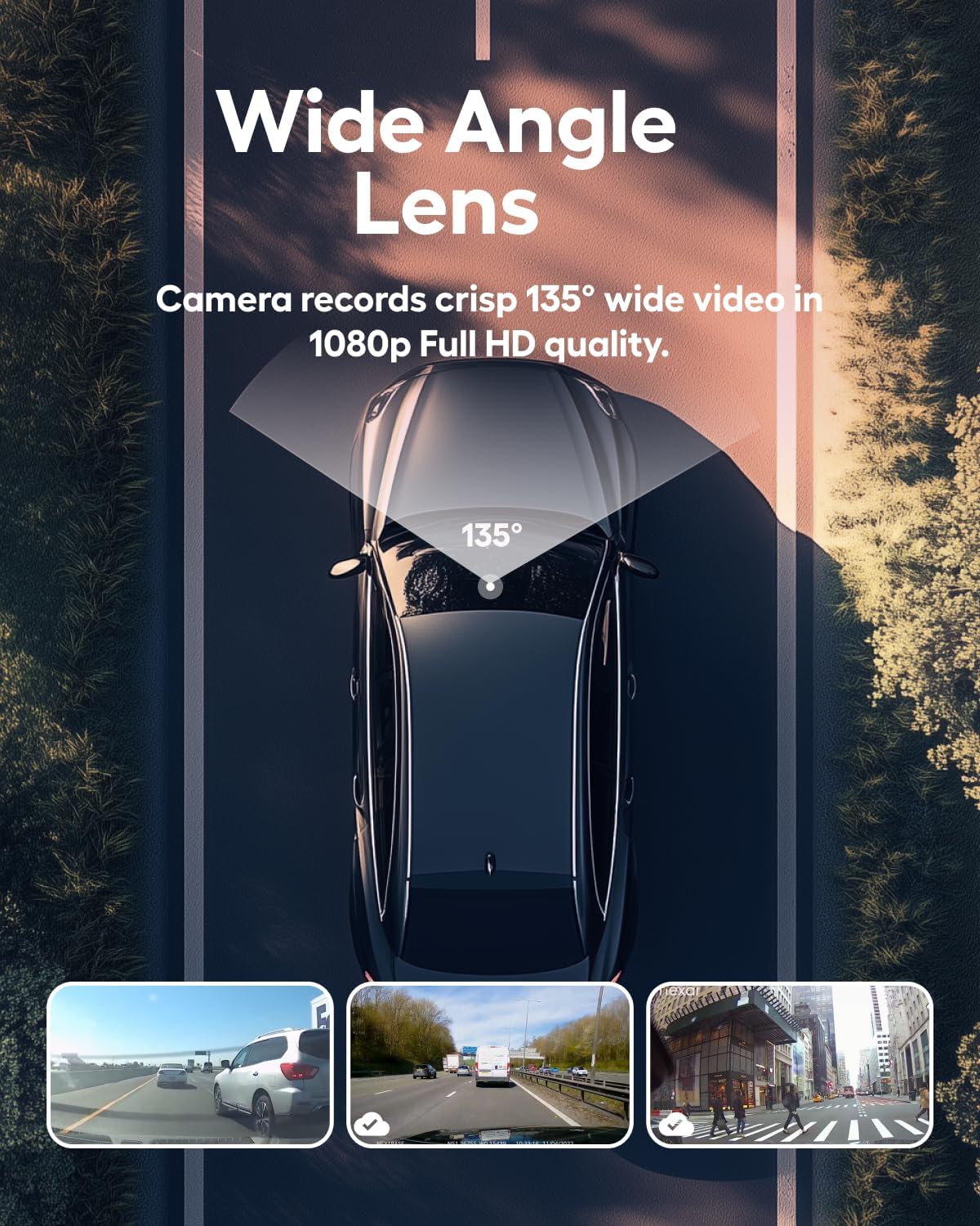 Nexar Beam2 Mini Dash Cam Car Camera 256GB Storage 24H Parking Mode Wide Angle FHD Lens Wireless Dash Camera for Cars Includes $25 OBD Hardwire Kit for Continuous Power