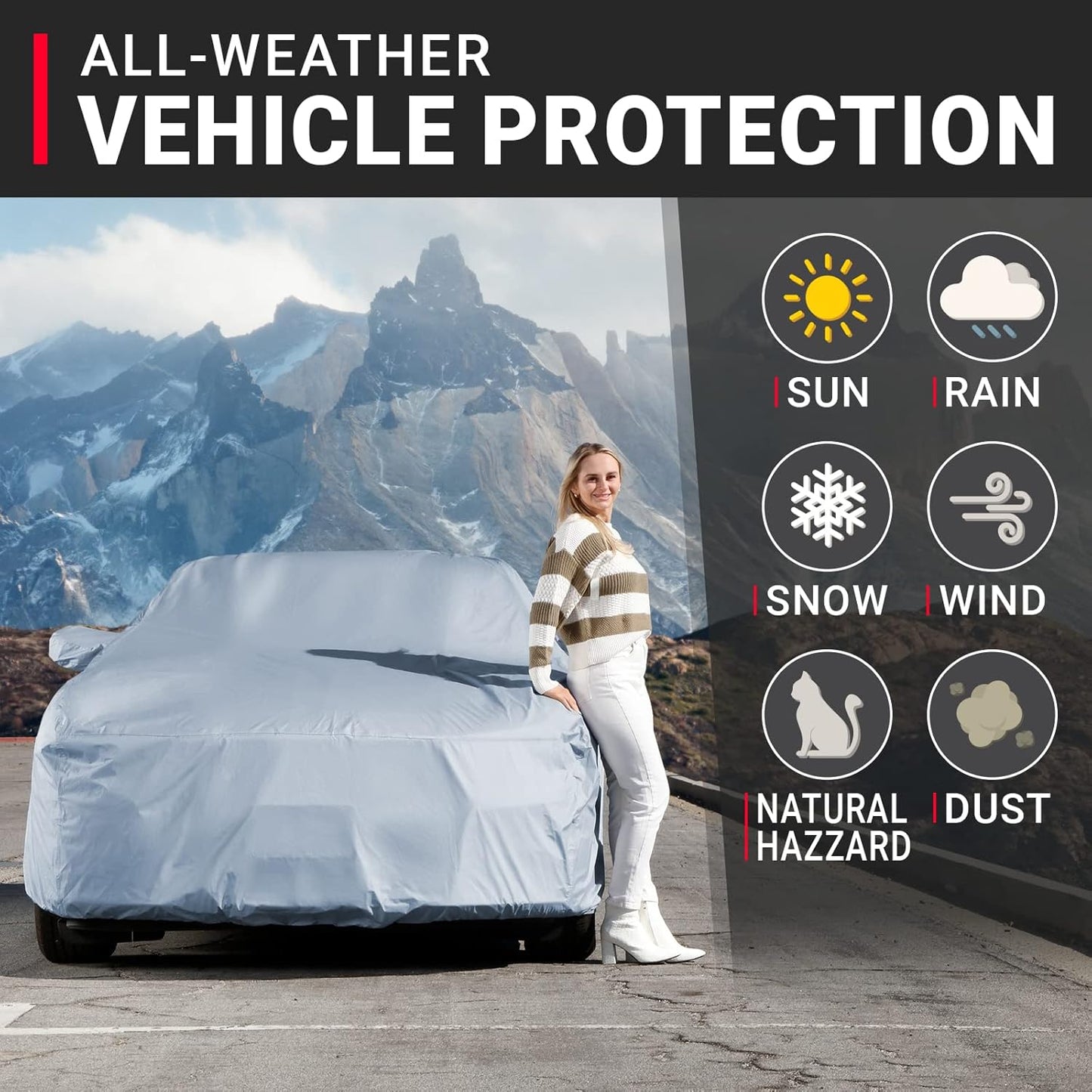 iCarCover Premium Car Cover for 1991-1997 Pontiac Trans AM Heavy Duty Waterproof All-Weather Automobiles Custom Fit Indoor Outdoor UV Snow Protection Covers with Straps and Bag