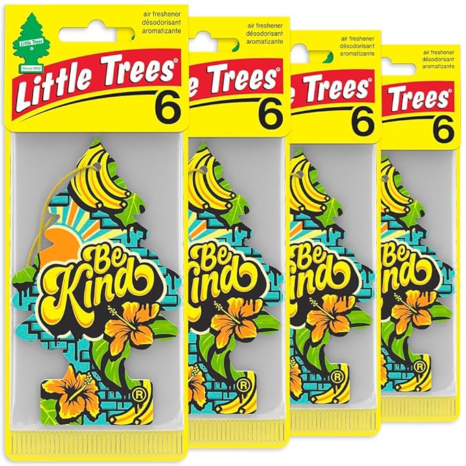 LITTLE TREES Car Air Freshener | Hanging Tree Provides Long Lasting Scent for Auto and Home | Be Kind, 24 Air Fresheners