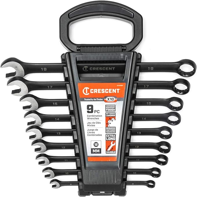 Crescent 9 Piece X10 12 Point Long Pattern Combination Metric Wrench Set - CCWS9BM (Pack of 8)