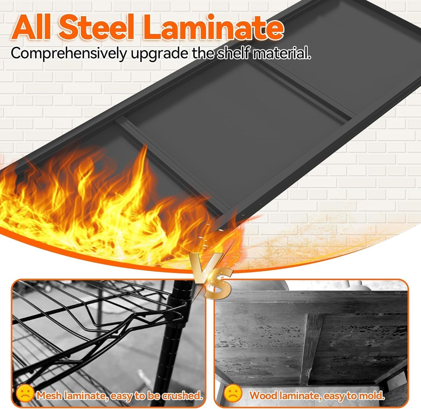 Garage Shelving Unit, Adjustable Storage Rack, Storage Shelves, Sturdy Steel Storage Shelf for Garage and Workshop, 4-Tier 54.3" H x 24" W x 14" D, Black