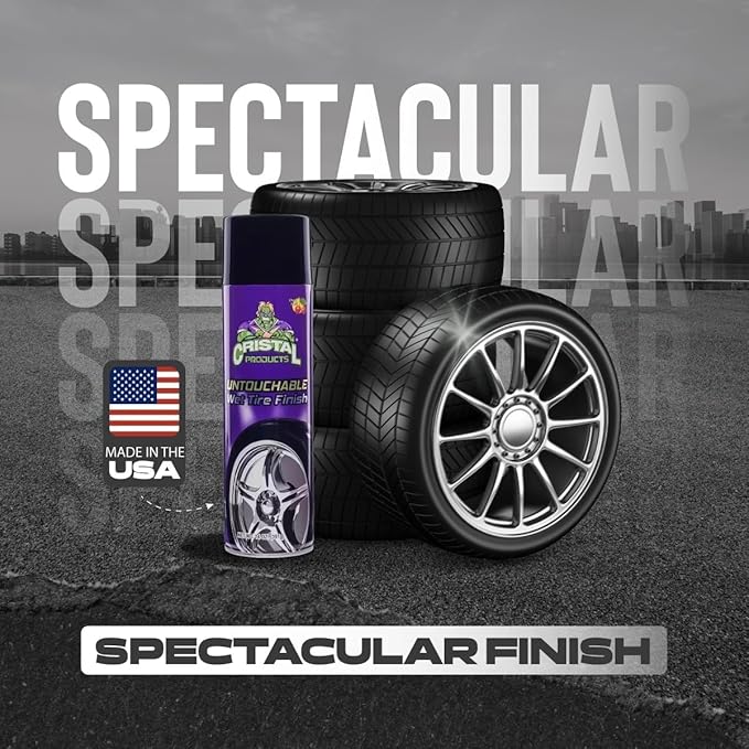 Untouchable Tire Shine Spray – Long-Lasting Wet Tire Finish for Deep Gloss & Protection – Waterproof Tire Shine, Easy Application, Premium Tire Cleaner Shine 8oz (12PK)