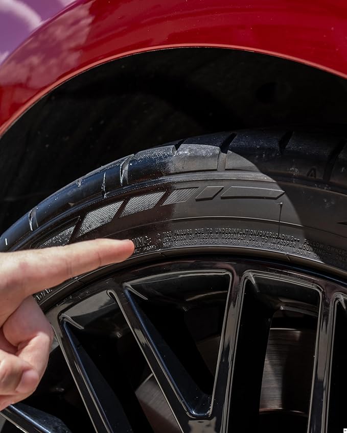 Apex Acrylic Tire Shine and Tire Shine Applicator - 16 oz Semi-Permanent - 6+ Months Durability - Easy to Apply - Fast Drying Car Tire Shine - No Sling - Glossy - Extreme Tire Dressing - Made in USA