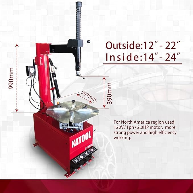 KATOOL 2.0HP Tire Changer Machine Combo Bead Blaster Tire Machine Wheel Balancer Machine Tire Changer Wheel Changers Machine (Combo)