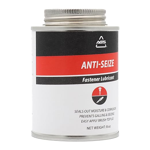 AGS Automotive Solutions Brush Top Can Thread-Magic Anti-Seize Lubricant for Bolts and Screws, 8 Ounces