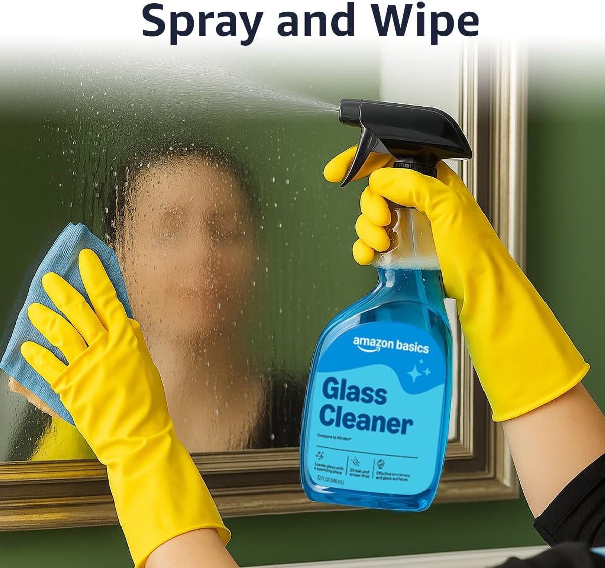 Amazon Basics Glass Cleaner Refill 67.6 Fl Oz, Pack of 1