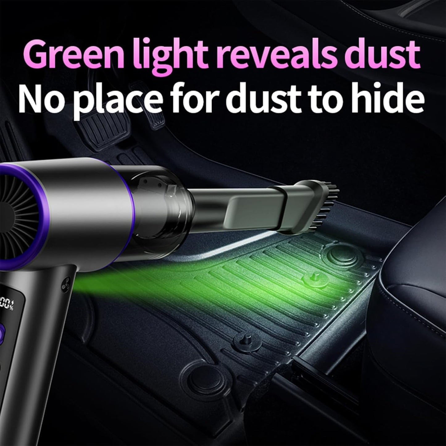 Aihoye Car Vacuum Portable Cordless, 17000PA Mini Vacuum Cleaner with Brushless Motor, 4-in-1 Air Duster & Air Blower & Pump Hand Held Vacuum Cleaner for Car, Home, Office, Camping, Pet, Auto