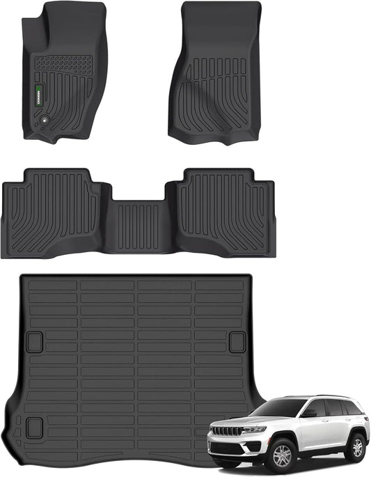 ANBINGO®-Car Mats for 2005-2010 Jeep Grand Cherokee, All Weather Grand Cherokee Floor Mats Cargo Mat Set Custom Full Set Waterproof Durable Grand Cherokee Accessories