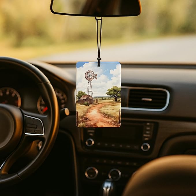 Farmhouse Country Farm Car Air Freshener 4 Pcs, Cottagecore Flower Hanging Air Freshener for Cars Closet Drawer Books, Cottagecore Flower Car Accessories Mirror Decor for Women