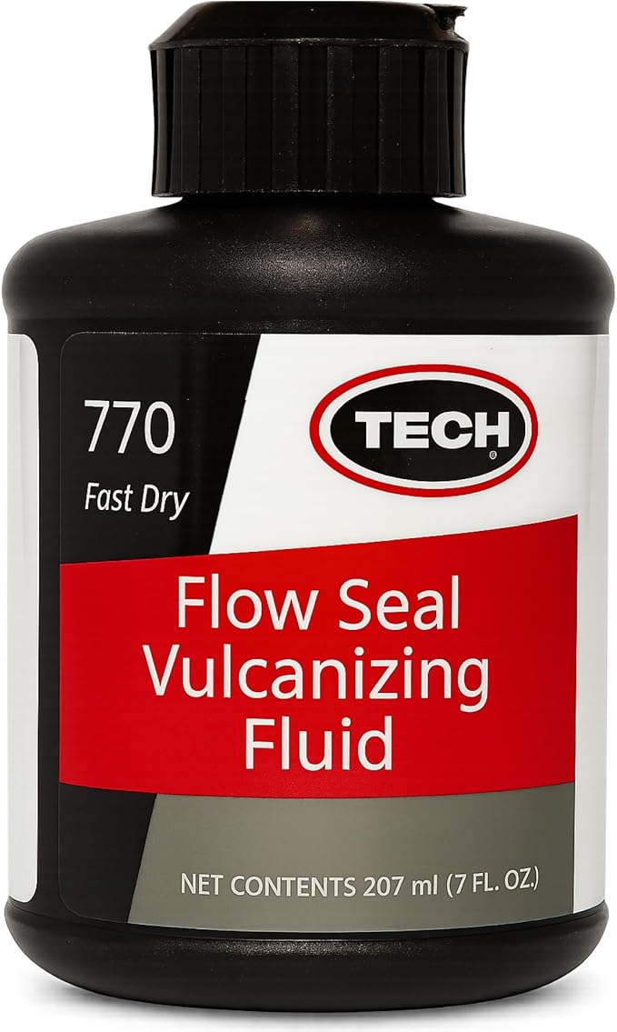 TECH Flow-Seal Vulcanizing Fluid - Permanently Bonds TECH Permacure and Flow-Seal Insert Repairs to Tires for a Permanent Bond, 7 oz.
