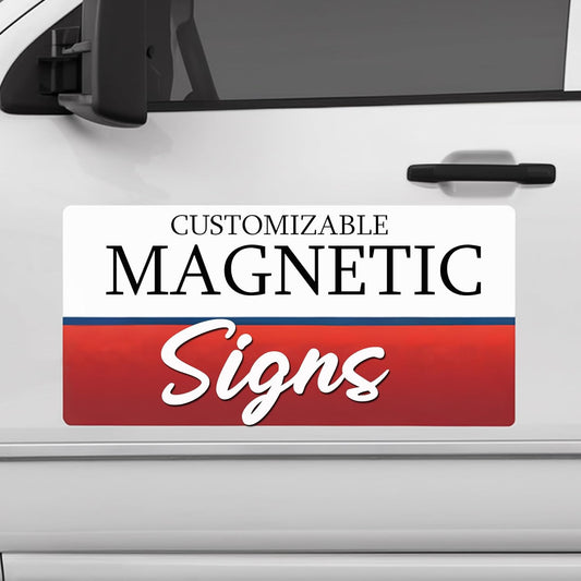 2 Pack (18in x 24in) Custom Car Magnets for Business - Personalized Magnetic Signs for Vehicles and Fridge. Custom Magnetic Signs for Cars, and Magnetic Solutions for Business Promotion.
