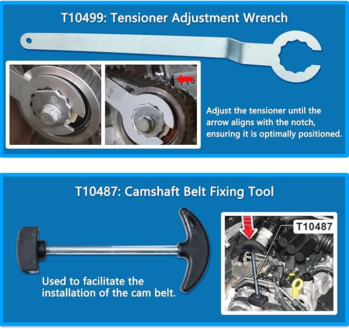 Camshaft and Crankshaft Timing Tool Set Replacement for VAG EA211 1.0L 1.2L 1.4L 1.6L FSI TSI TFSI Petrol Engine Compatible with VW Audi A3 /Golf VII/Jetta/Skoda Octavia/Seat Leon
