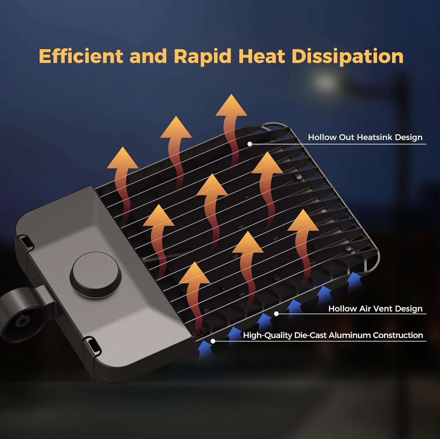 LED Parking Lot Lights 340W Commercial Oudoor Lighting Dusk to Dawn Photocell Street Lights 6000K IP65 100-277V for Yard Garage Warehouse 3 Pack with Allen Wrench