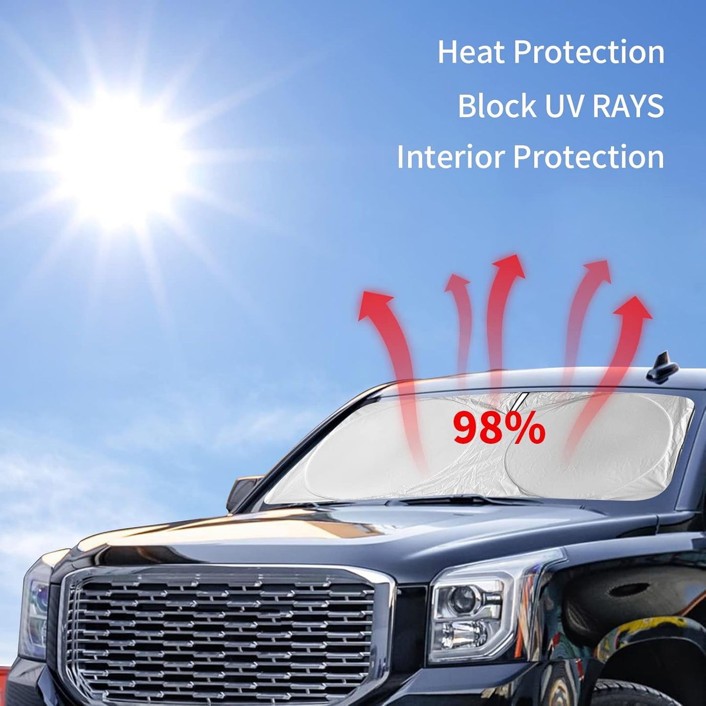 INSAUTO for Rogue Windshield Sun Shade Sunshade Foldable for Nissan Rogue 2014-2020 Windshield Cover Sun Visor Custom Fit for 2021-2023 Nissan Rogue 3rd Gen Accessories Blocks UV Rays Protector