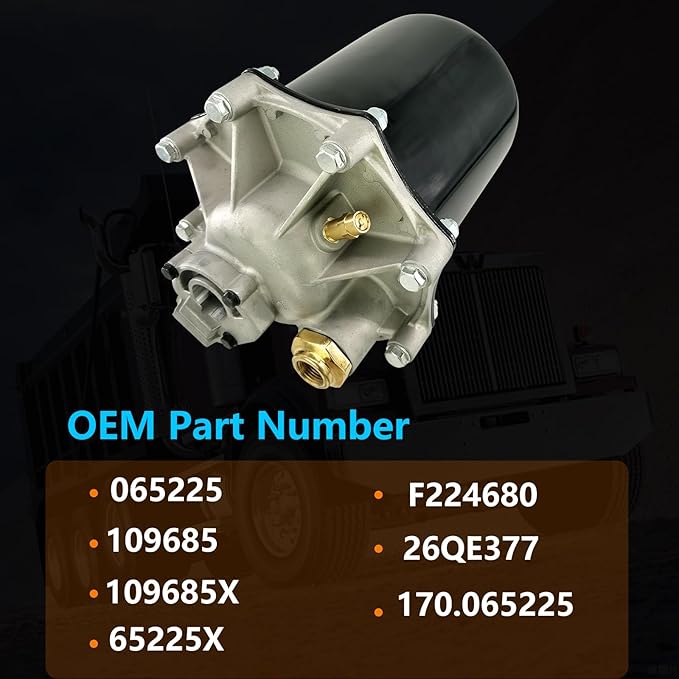 065225 AD9 Air Dryer Assembly 12V with Desiccant Cartridge Kit Fit for Volvo Mack Trucks