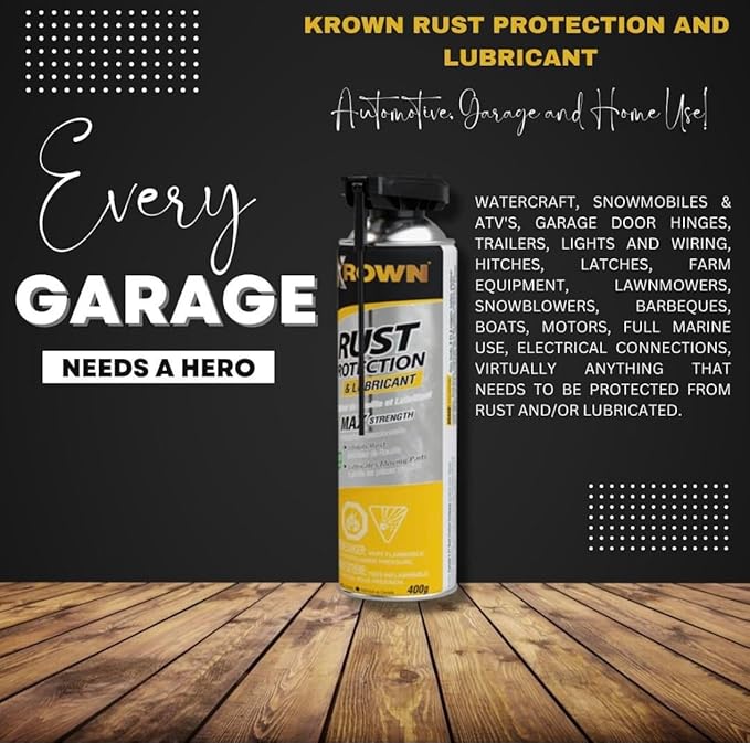 Krown, Rust Inhibitor, Rust Proofing, Anti-Rust Coating, Corrosion Protection, Automotive Undercoating, Truck & Car Rust Prevention, Self-Healing, No Solvents, Underbody Protection (1 Gallon)