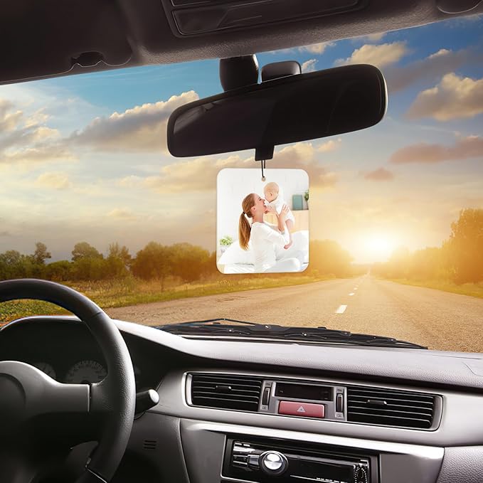 Custom Car Air Freshener With Picture Text - Personalized Car Air Freshener with Multiple Fragrances for Valentine's Day Birthday Gift Hanging Ornaments