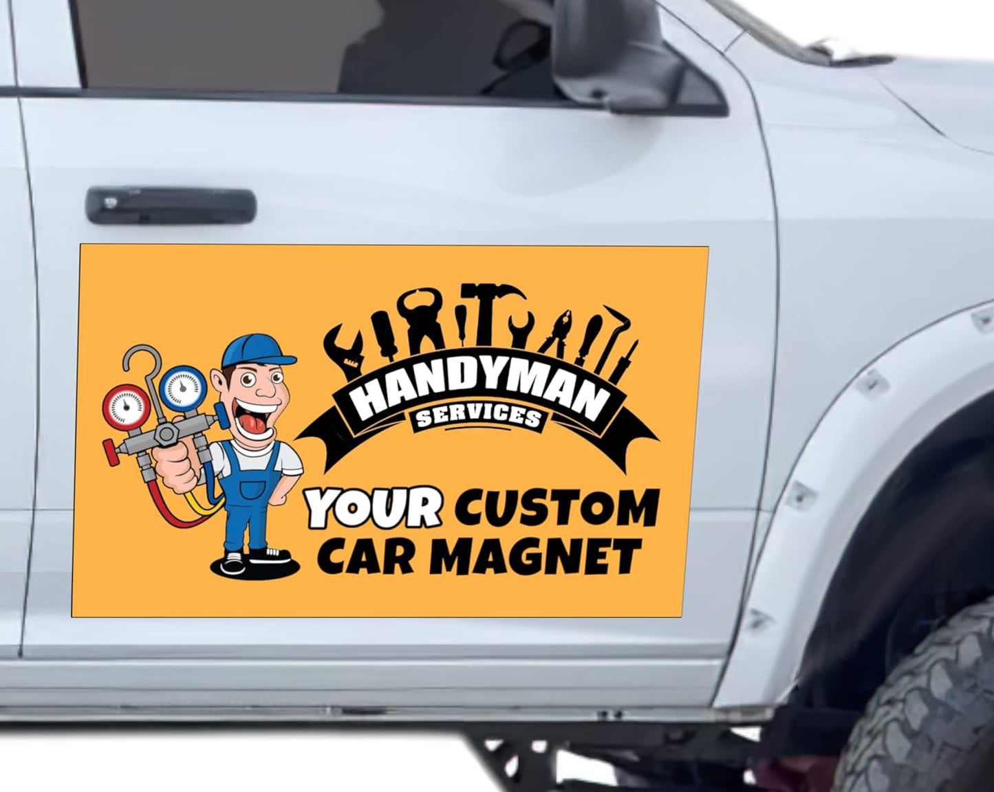 My Happy Customized Gifts Custom and Professional Logo Magnet Sign Personalized Logo for Your Car, Van, Truck Advertise Your Business Magnetic Signs