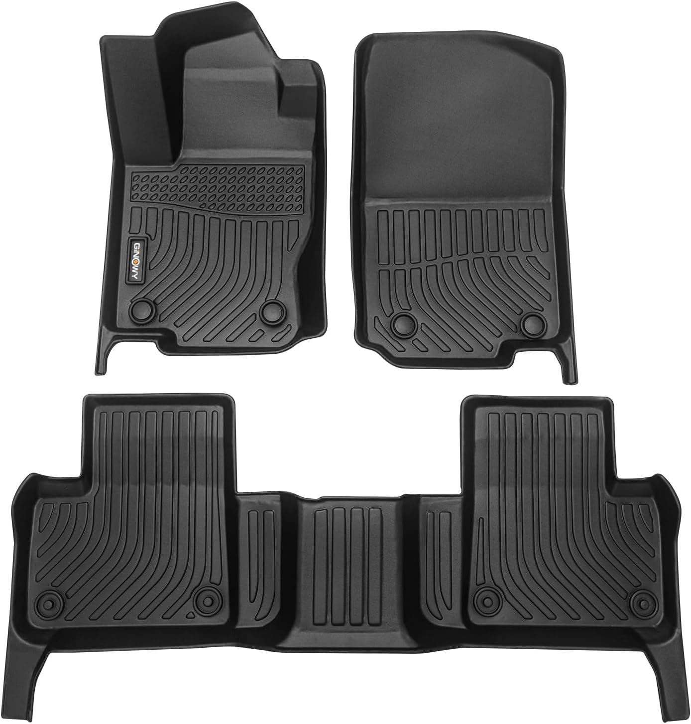 GINOWY-Floor Mats for Benz ML/GL/GLE 2012-2019, TPE All Weather Benz GLE Car Mats, Non-Slip Trunk Mat Floor Liners Waterproof Custom Fit Accessories Mats Black