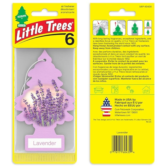 LITTLE TREES Car Air Freshener | Hanging Tree Provides Long Lasting Scent for Auto and Home | Lavender, 24 Air Fresheners