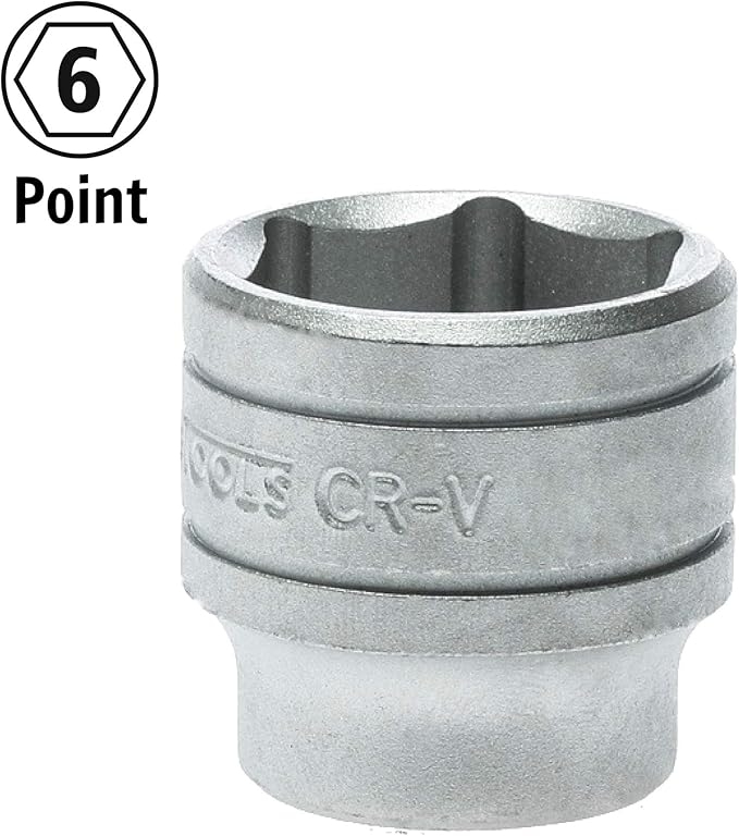 Teng Tools 13MM 1/4 Inch Drive 6 Point Metric Shallow Chrome Vanadium Socket | Mechanic Tool | Hand Tool - M140513-C