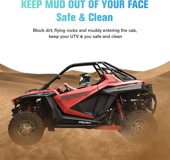 Fender Flares for RZR PRO XP/XP 4 2020-2023, Front & Rear Heavy Duty Wider Mud Flaps Kit for 2022+ PRO R/Turbo R/Turbo R 4, Extended Exterior Accessories (Replace #2884685)