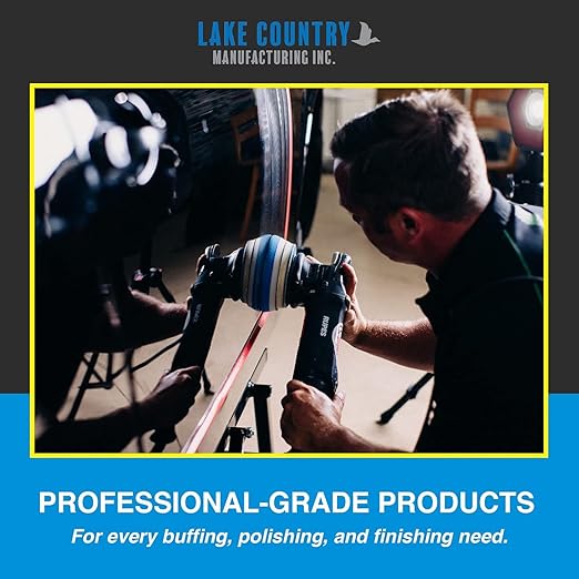 5.5" SDO Black Foam Finishing Pad (2-Pack) – Lake Country Manufacturing – Premium Standard Duty Orbital Pad for Painted Surfaces – Fits 5" Backing Plate
