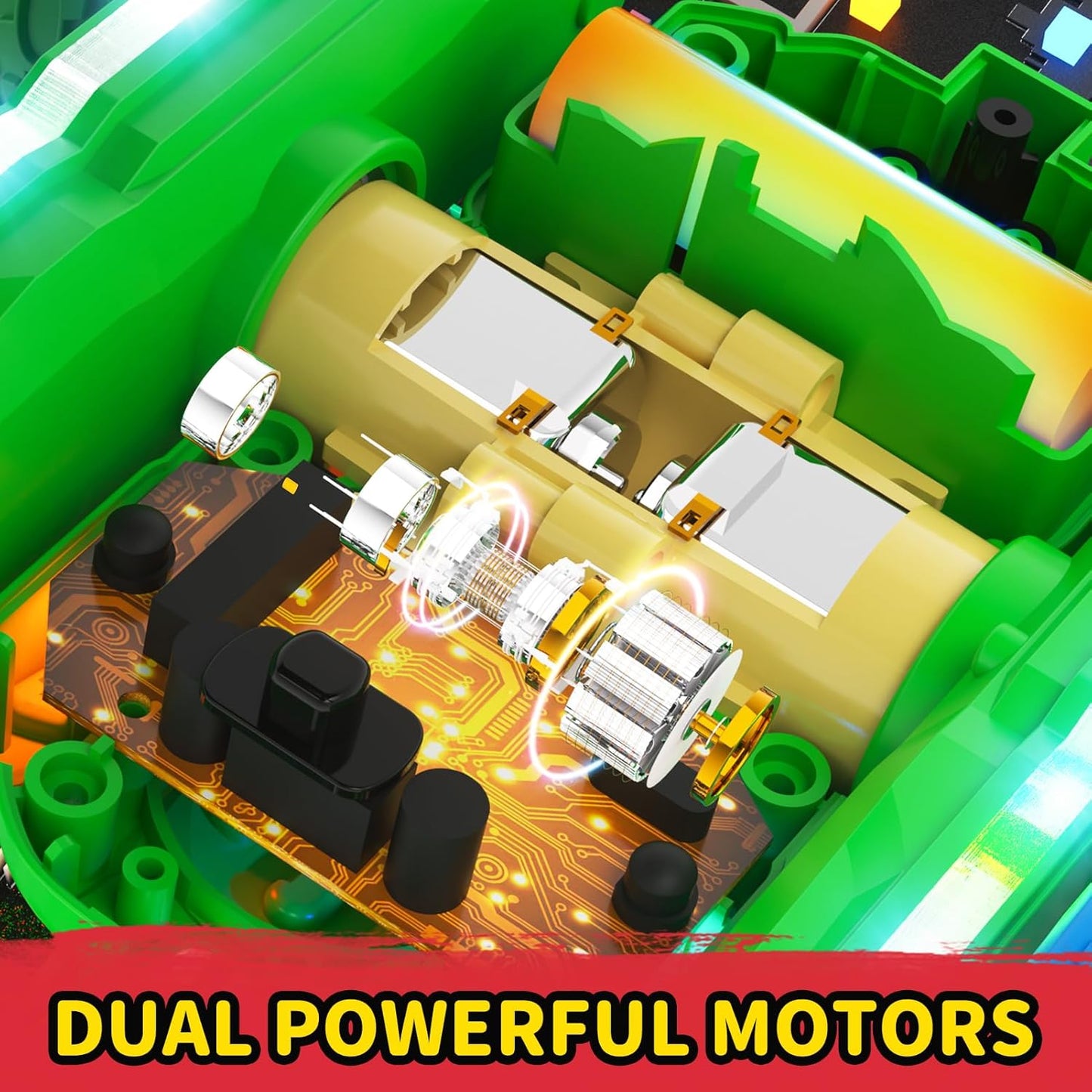 Remote Control Car, RC Cars Toys for Boys Age 5-7, RC Stunt Car Toy with Strip Lights and Headlights, 2.4 Ghz 600mAh Double-Sided 360° Rotating 4WD RC Cars, Fast Race Car Rechargeable Toy for Boys