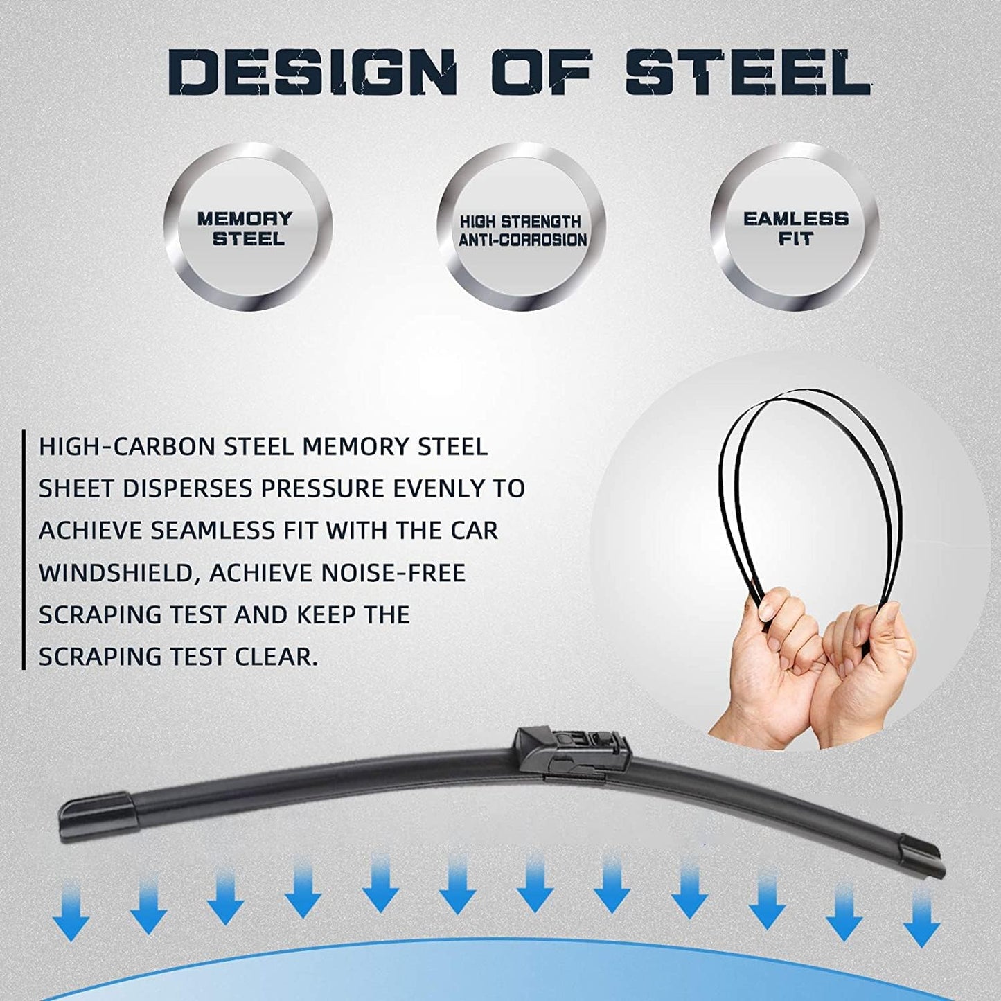 AUTOBOO 24"+18" Windshield Wipers with 14" Rear Wiper Blade Replacement for Mazda CX-5 CX-9 CX5 CX9 2017 2018 2019 2020 2021 2022 2023 2024 -Original Factory Quality (Pack of 3)