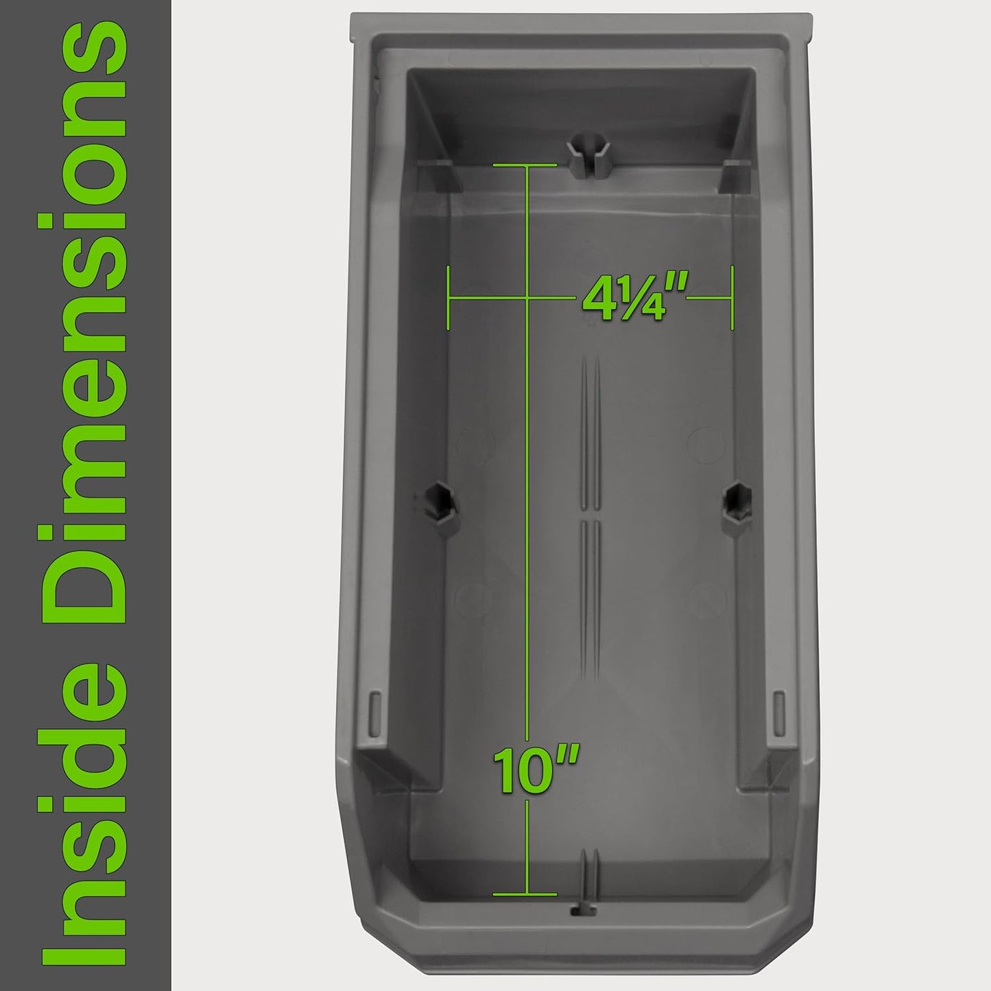 Plastic Containers for Organizing and Storage Bins for Closet, Kitchen, Office, Garage or Pantry Organization, Stackable Bins, Medium (11" x 5" x 5.5"), 8-Pack, Grey