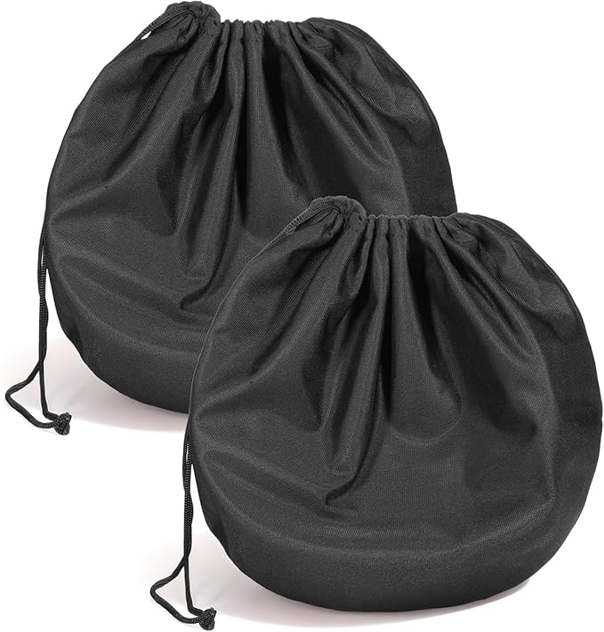 2PCS Black Helmet Bag - Lightweight Motorcycle Helmet Cover, Motorcycle Bag Accessories for Storage & Carrying, Powersports Helmets for Welding Riding Travel Skiing - Black