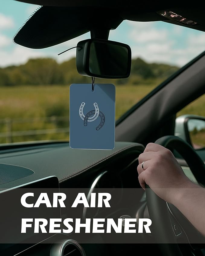Navy Blue Western Cologne Car Air Freshener 4 Pcs, Retro Cowboy Riding Horse Cactus Hanging Air Freshener for Cars Bathroom Dorm Books Decor, Western Accessories Gifts for Women Men
