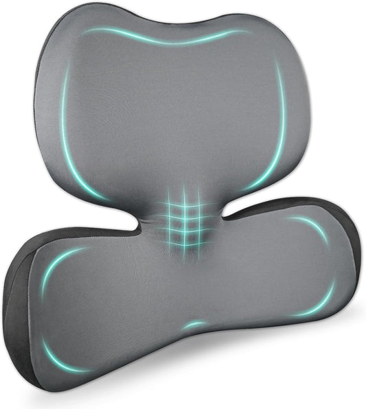Lumbar Pillow,Ergonomic Lumbar Support Pillow for Upper & Lower Back Support Back Pain Pain Relief,Promotes Posture,Fully Support Entire Back Cushion,for Office Chair,Car,Gaming Desk Chair