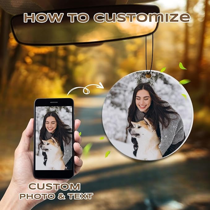 Custom Air Fresheners with Picture, Personalized Air Freshener for Cars, Customized Photo Gift with Scents for Family and Lovers