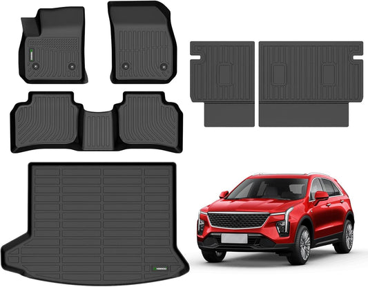 ANBINGO®Floor Mats Fit for Cadillac XT4 2019-2025 & Seatback & Cargo Liners All Weather Rugs for Cadillac XT4 TPE Car Mats for Cadillac XT4 Rubber Trunk Carpet for Cadillac XT4 Automotive Accessories